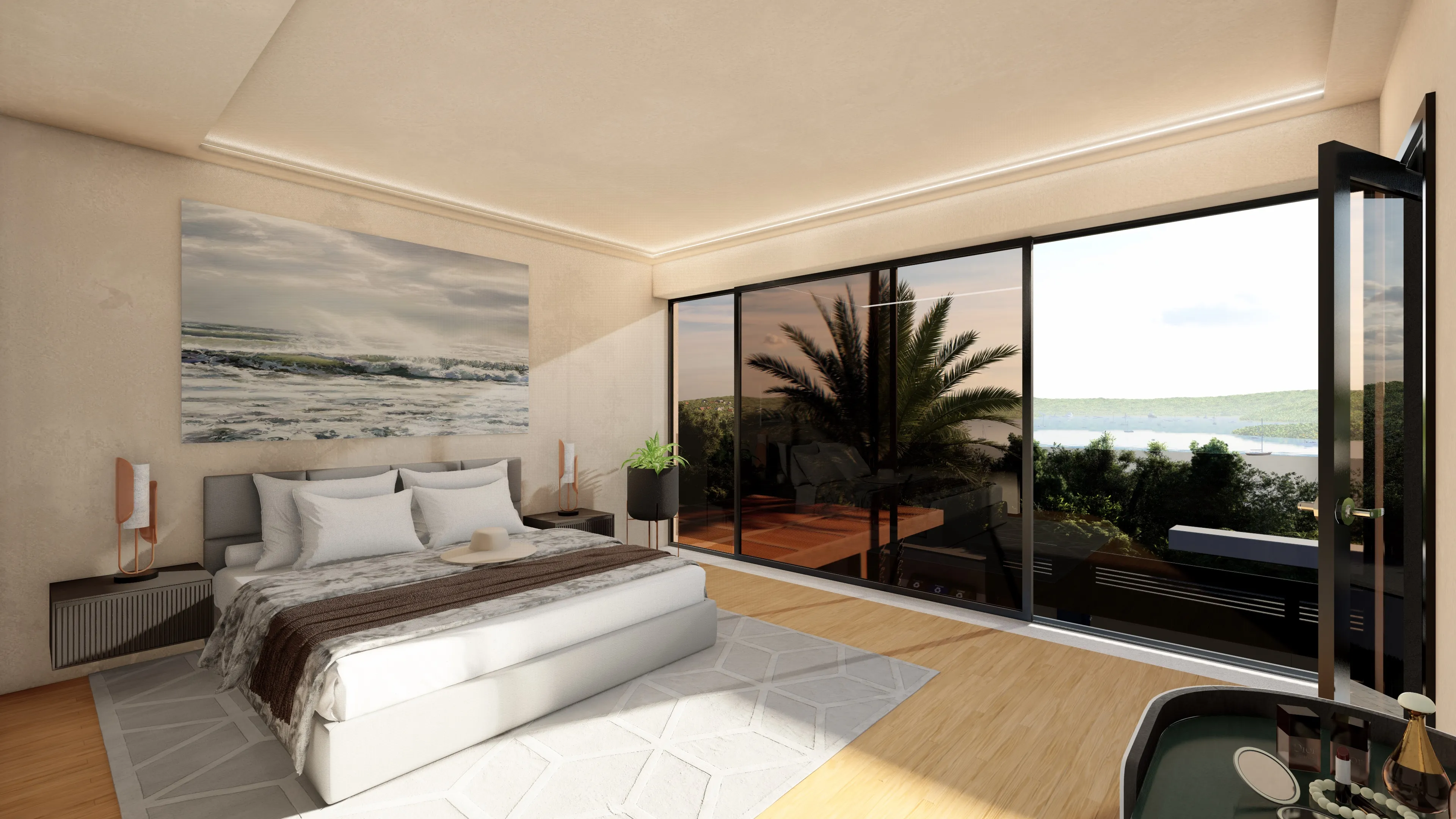Villa A Master Suite View 1